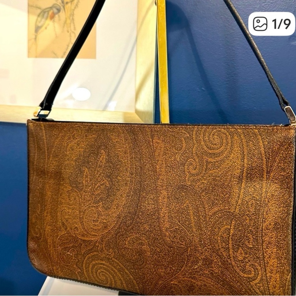 Etro Brown Paisley Shoulder Bag